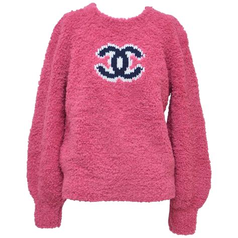 chanel pink sweater|Chanel zip up hoodie.